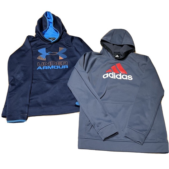 Under Armour Other - Boys Under Armour & Adidas ColdGear Sweatshirts Lot Youth XL 2-Pack Hoodies